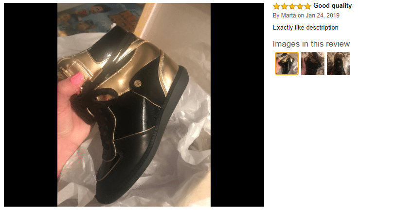 Michael Kors Black And Gold High Top Sneakers